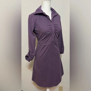 Tehama Dress XS Purple Jersey Knit Long Sleeve Stretch Athletic